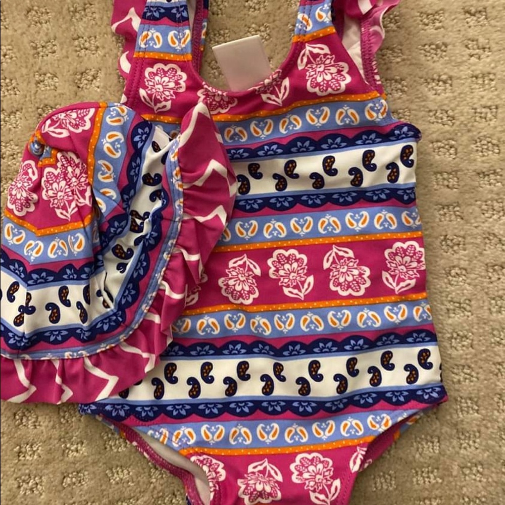 Tucker and Tate Bathing Suit with Matching Sun Hat